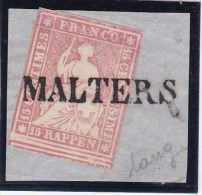 Heimat LU MALTERS 186? Briefstück Mit Strubel Zu#24Dd 15Rp. - Usados