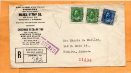 Canada 1928 Registered Cover Mailed - Lettres & Documents