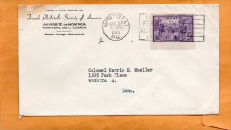 Canada 1949 Cover Mailed - Cartas & Documentos