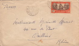 1940- Nouvelle Calédonie 2F Seul Sur Lettre>> France - Lettres & Documents