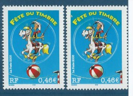 [11] Variété : N° 3546 Lucky Luke  Double-frappe Du Noir + Normal ** - Ungebraucht