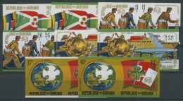 Burundi 1974 100 Jahre Weltpostverein UPU 1069/84 B Postfrisch - Ongebruikt