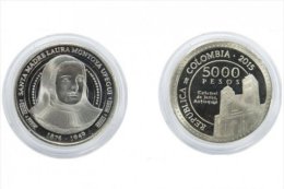 Lote 402, Colombia, 2015, Moneda, Coin, Santa Madre Laura, Saint, Jerico, Church - Kolumbien