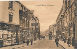 CPA ROYAUME UNI Oxford Street Swansea - Carte Rare Très Animée - Other & Unclassified