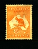 AUSTRALIA - 1913  KANGAROO  4 D.  1st  WATERMARK   MINT  SG6 - Mint Stamps