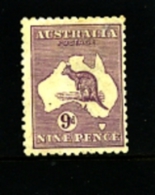 AUSTRALIA - 1916  KANGAROO   9 D.  DIE II  3rd  WATERMARK   MINT   SG39 - Nuovi