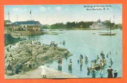 New Rochelle - New York  "  Bathing At Hudson Park  " - Parks & Gardens