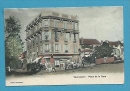 CPA Animée Place De La Gare VAUCRESSON 92 - Vaucresson