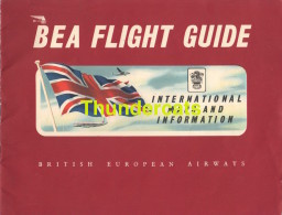 VINTAGE FOLDER MAGAZINE BEA FLIGHT GUIDE BRITISCH EUROPEAN AIRWAYS PUB ADVERTISING BP DUNLOP PETROLEUM - Riviste Di Bordo