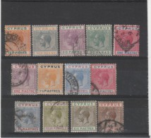 Chypre _ Cyprus _ Colonie Britanique -George V( 1921)_ N°67/79 - Cyprus (...-1960)