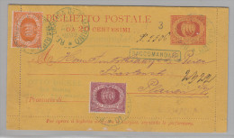 San Marino (1892) - Biglietto Postale Raccomandato Spedito Da Otto Bickel Per La Sassonia - Covers & Documents