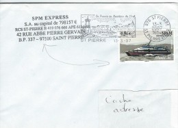 11904  ATLANTIC JET De La Compagnie SPM EXPRESS ( Cachet De La Compagnie ) - Tàd Mal Monté - Lettres & Documents