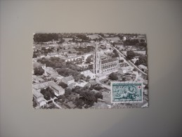 GIRONDE LESPARRE PLACE CLEMENCEAU ET L'EGLISE VUE AERIENNE - Lesparre Medoc