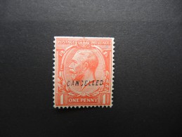 GRANDE BRETAGNE - Timbre Avec Surcharge "Cancelled " Neuf Avec Charnière - A Voir- Lot P14301 - Unused Stamps