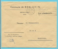 Brief LOI ELECTORALE / ADMINISTRATION COMMUNALE DE BEN-AHIN Met Stempel HUY 1 - Portofreiheit