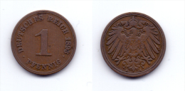 Germany 1 Pfennig 1893 A - 1 Pfennig