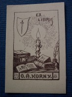 ""    EX  LIBRIS  O  A   HORNY  "" - Ex-Libris