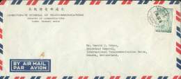 TAIWAN  LETTRE POSTES ET TELECOMMUNICATIONS POUR UIT GENEVE OB. TAI PEI 10/9/1960 TB - Storia Postale