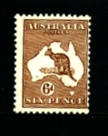 AUSTRALIA - 1929  KANGAROO   6 D.  SMALL MULTIPLE  WATERMARK  MINT  NH  SG107 - Neufs