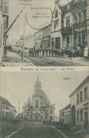 57 CREUTZWALD / La Croix, Rue De La Houve, L'Eglise / CARTE RARE - Creutzwald