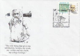 33859- ALBERT EINSTEIN,  SPECIAL COVER, 2001, ROMANIA - Albert Einstein