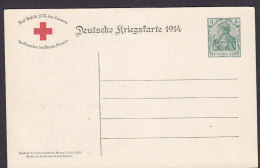 Deutsches Reich Postal Stationery Ganzsache Deutsche Kriegskarte 1914 Red Cross Rotes Kreuz Croix Rouge Der Kaiser !! - Cartes Postales