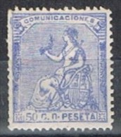 Sello 50 Cts Azul, Alegoria Republica,  Num 137a * - Unused Stamps