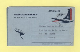 Aerogramme - Australie - Destination France - 1966 - Postmark Collection