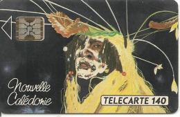 CARTE*-PUCE-NOUVELLE-CALEDONIE-140U-NC8A-SC5-DANSEUR-UTILISE-V° 5 Ge 00060-4-0 Envers-TBE RARE - Nuova Caledonia