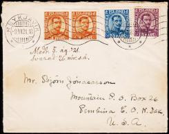 1920. King Christian X. Thin, Broken Lines In Ovl Frame. 3x 3 Aur Yellow Brown + 15 + 2... (Michel: 84+) - JF181839 - Lettres & Documents