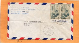 Tahiti 1949 Cover Mailed To USA - Tahiti