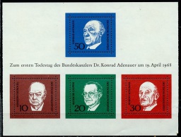 Allemagne Fédérale - Germany - Deutschland Bloc Feuillet 1968 Y&T N°BF3 - Michel N°B4 *** - Konrad Adenauer - 1959-1980