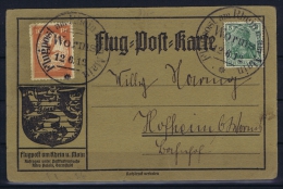 Deutsches Reich: Flugpost Am Rhein - Karte Mit Nr. 1, 1912 - Poste Aérienne & Zeppelin
