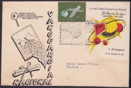 1967-CE-14 CUBA 1967. SPECIAL CANCEL. EXPOSICION DE FILATELIA DE SANTIAGO DE LAS VEGAS VIÑETA. PHILATELIC EXPO CINDIRELL - Covers & Documents