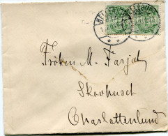 DANEMARK LETTRE DEPART HELLERUP ?-8-03 POUR LE DANEMARK - Storia Postale