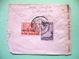 Greece 1945 Censored Cover To USA - Glory - Horse Cart - Briefe U. Dokumente