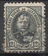 LUXEMBOURG 1891 Grand Duke Adolf -  121/2c. - Green  FU PAPER ATTACHED - 1891 Adolphe Front Side