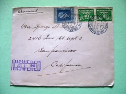 Netherlands 1946 Cover To USA - Queen - Brieven En Documenten