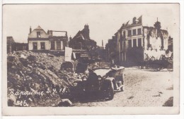 Carte  Photo Militaire Allemand BAPAUME-62-Pas De Calais-Centre Ville-AUTOMOBILE-VOITURE-AUTO-STEMPEL-Krieg-Guerre-14/18 - Bapaume