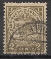 LUXEMBOURG 1907 Arms -  2c. - Brown  FU - 1907-24 Abzeichen