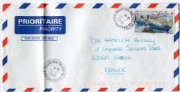 NOUVELLE-CALEDONIE LETTRE PAR AVION DEPART VALLEE-DES-COLONS-GA 13-2-2008 POUR LA FRANCE - Storia Postale