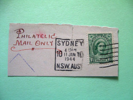 Australia 1944 Part Of Cover Sydney To USA - Queen Elizabeth - Storia Postale