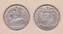 FRANCISCO FRANCO  (ESTADO ESPAÑOL)  10 Céntimos 1.940  "JINETE IBÉRICO"  SC/UNC  Réplica  T-DL-11.454 - 10 Céntimos