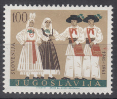 Yugoslavia Republic 1961 Costumes Mi#969 Single Key Stamp From Set, Mint Never Hinged - Unused Stamps