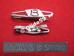 Ancienne Pince à Cravate En Métal Argenté Avec Initiale "B" (Boutons Le Sphinx) (années 40/50) - Accessories