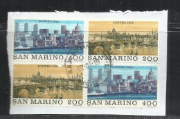 SAN MARINO 1980 LONDRA SERIE COMPLETA BLOCCO COPPIA BLOCK PAIR COMPLETE SET USATA USED OBLITERE´ - Used Stamps