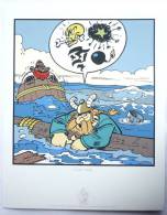 LITHOGRAPHIE ASTERIX LES PIRATES CAP´TAIN - 1991  - UDERZO - CHRISTIAN DESBOIS - Posters