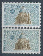 [13] Variété :  N° 1676 Europa Basilique De La Salute Bistre-brun Au Lieu De Bistre-jaune + Normal ** - Unused Stamps