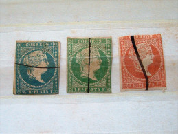 Cuba 1857 Scott # 12-13-14 = 4.30 $ - Cuba (1874-1898)