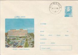 TOURISM, PITESTI MUNTENIA HOTEL, COVER STATIONERY, ENTIER POSTAL, 1977, ROMANIA - Hostelería - Horesca